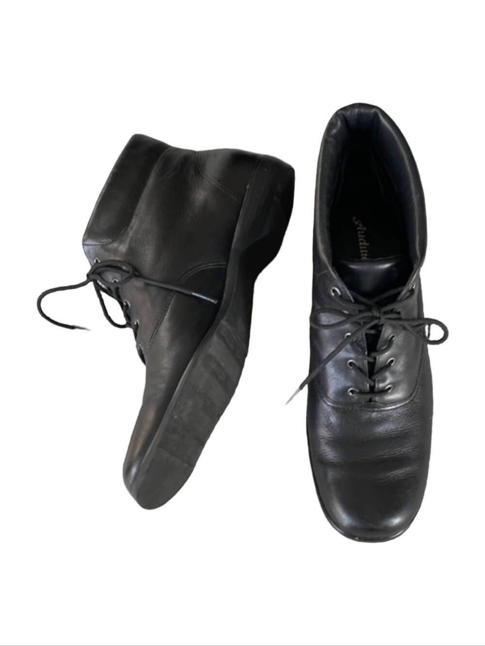 Vintage Blacklearher  Women's Lace-Up Boots